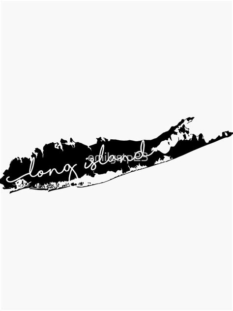 "Long Island Map Outline" Sticker for Sale by emilystp23 | Redbubble