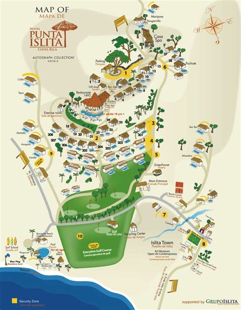 Punta Islita, Autograph Collection map - Travel resort maps