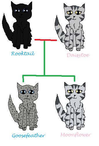 Daisytoe and Rooktail's family tree by AltWarriors on DeviantArt