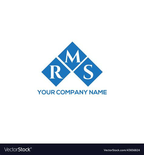 Rms letter logo design on white background Vector Image