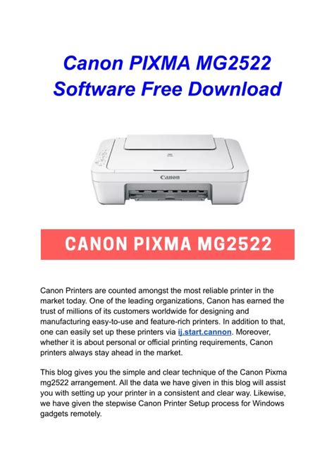 PPT - Canon PIXMA MG2522 software free download PowerPoint Presentation - ID:11313427