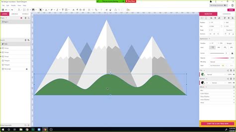 Flat Design Mountains - YouTube