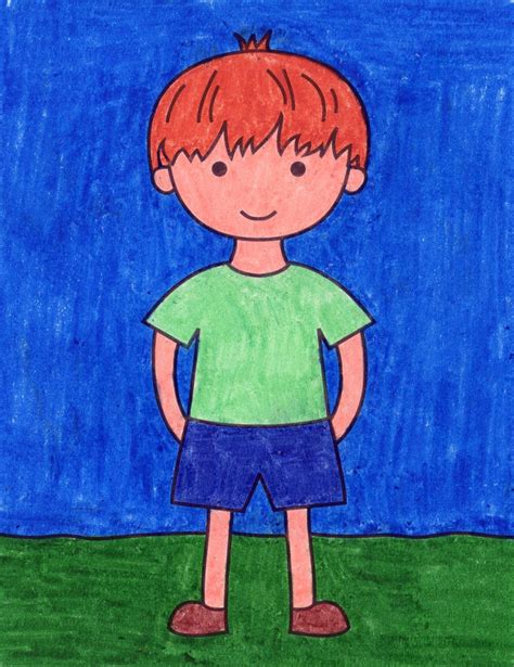 How to Draw a Boy in Shorts · Art Projects for Kids