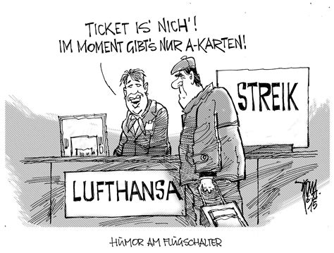 Lufthansa-Streik 15-11-06 - Janson-Karikatur