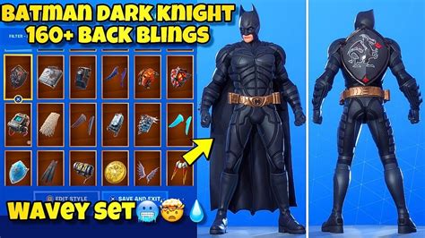 NEW "BATMAN DARK KNIGHT" SKIN Showcased With 160+ BACK BLINGS! Fortnite BR (BEST BATMAN COMBOS ...