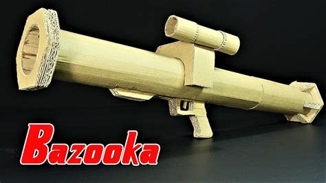 How To Make A Bazooka Rocket Launcher That SH00TS From Cardboard - YouTube