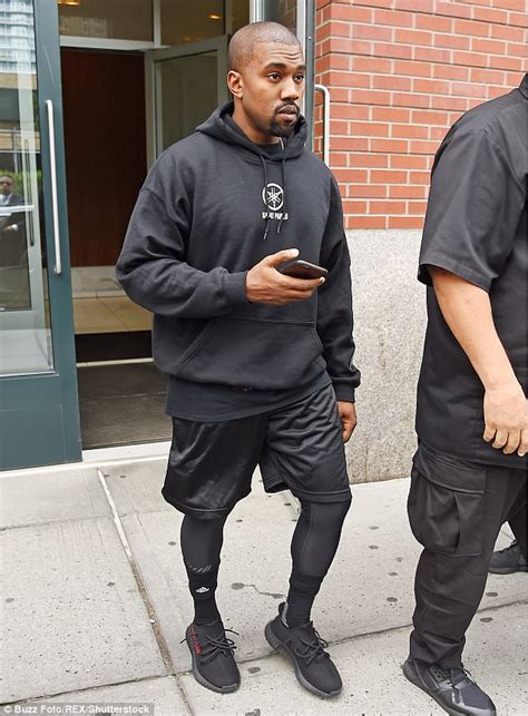 Kanye West Steps Out in Black/Red adidas Yeezy Boost 350 | Nice Kicks