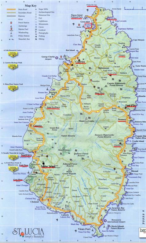 Santa Lucía | Mapas Geográficos de Santa Lucía - Mundo Hispánico™