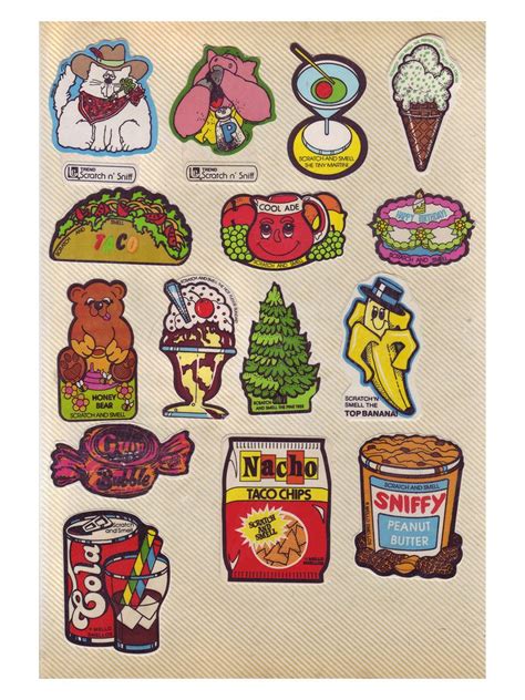 80's Vintage Scratch n' Sniff Stickers - green13 | Sniff sticker ...