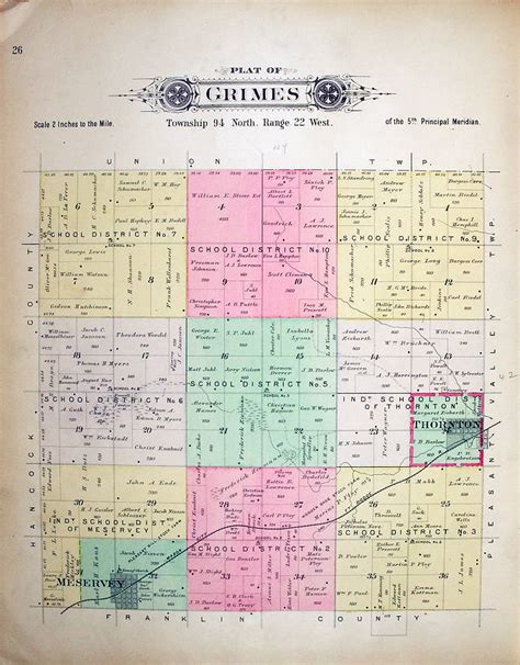 IAGen Web ~ Cerro Gordo County ~ Grimes Township 1895 Map