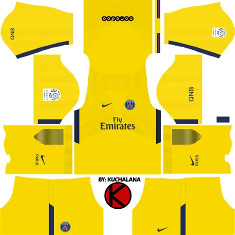 Paris Saint-Germain (PSG) kits 2017/2018 - Dream League Soccer - Kuchalana