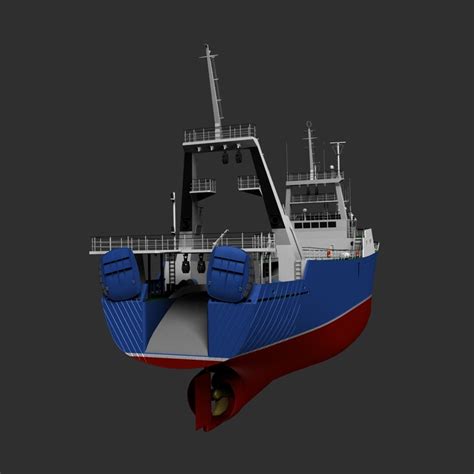 stern trawler 3d model