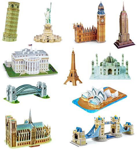 3D Famous Buildings Landmarks Architecture Replicas Models | Etsy