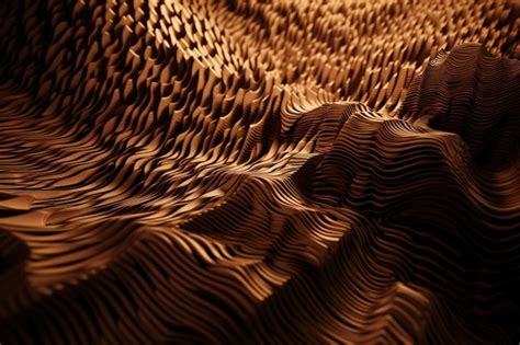 Premium Photo | A brown wave pattern is shown in this image.