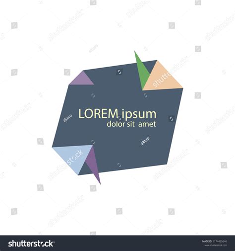 Origami Vector Frame Text Stock Vector (Royalty Free) 1174425646 | Shutterstock