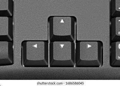 Arrow Key Keyboard On White Background Stock Photo 1686586045 ...