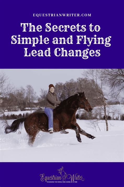 Lead Changes: The Secrets to Success | Equestrian Writer | Equestrian ...