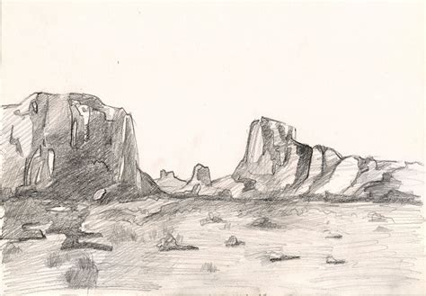 Desert Landscape Drawing at GetDrawings | Free download