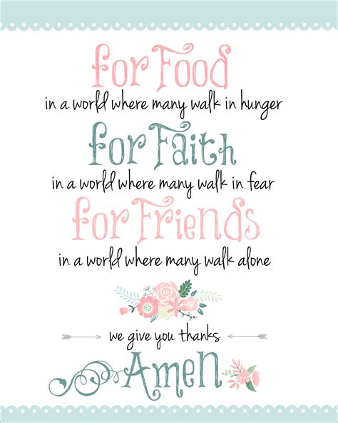 Dinner Prayer Free Printable - How to Nest for Less™