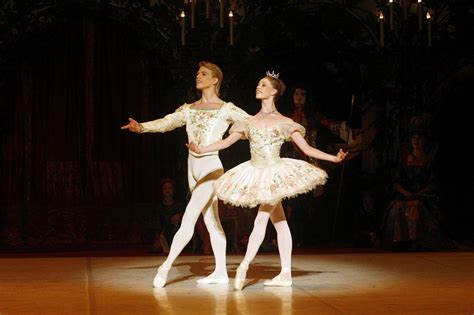 Marijn Rademaker as Florimund with Anna Osadchenko as Aurora in Act 3 of Stuttgart Ballet's ...