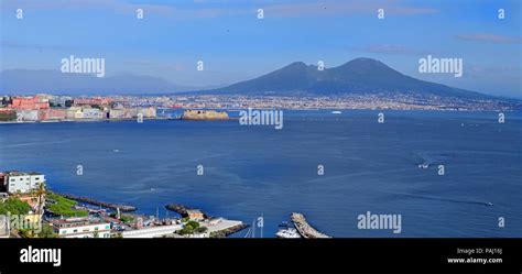 NAPLES, ITALY - OCTOBER 16, 2015: Panorama of Naples. Naples is the capital of the Italian ...