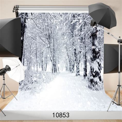 SJOLOON winter photography backdrops snow forest photography background party photography ...