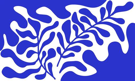 hand drawn organic cut out shapes by henri matisse style. abstract ...