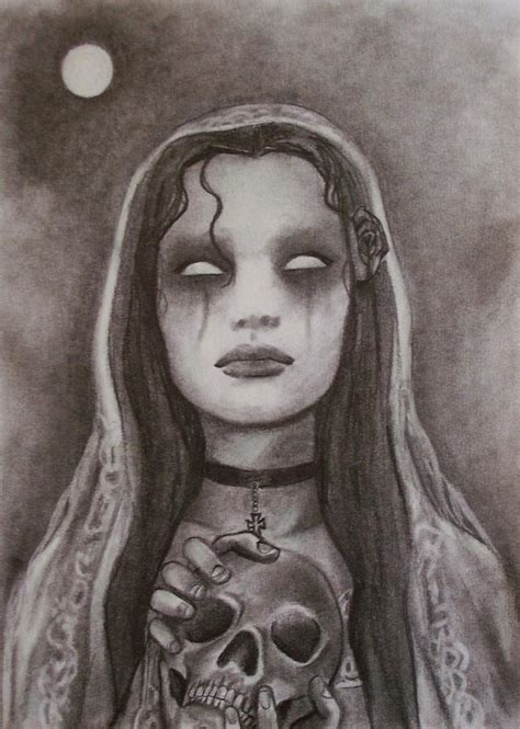 La Llorona Del Rio Drawing by Amber Stanford