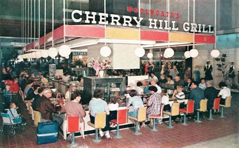 Woolworth's Cherry Hill Grill, Cherry Hill (NJ) Mall, near Philadelphia, early 1960s. The mall ...