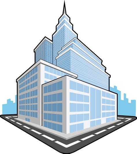 Office Company Building Corporation Tower Cartoon Vector Illustration ...