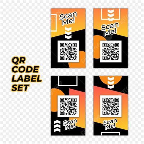 Qr Code Label Design Set, Business, Modern, Smartphone PNG Transparent ...