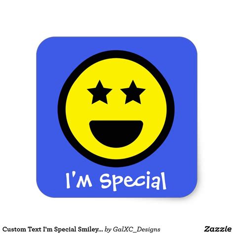 Custom Text I'm Special Smiley Face Emoji Sticker Emoji Stickers, Smiley Face, Superhero Logos ...