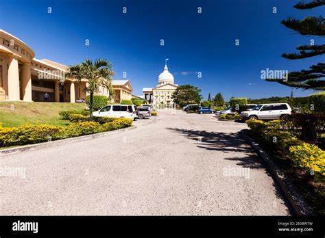 Main building of Palau National Capital, Ngerulmud, Melekeok, Island of ...