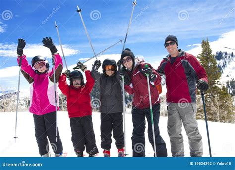 Family On A Ski Vacation Stock Photography - Image: 19534292