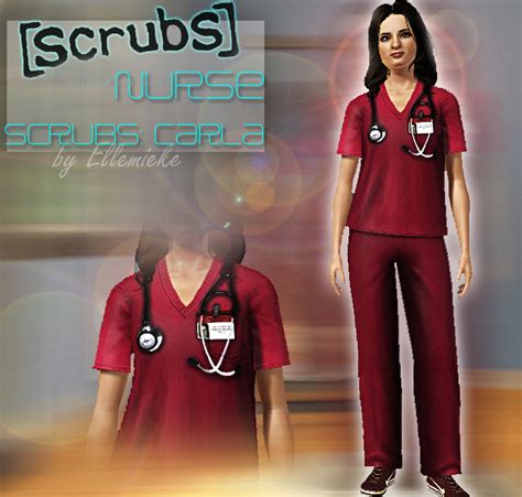 The Sims Resource - Scrubs: Nurse scrubs (Carla)