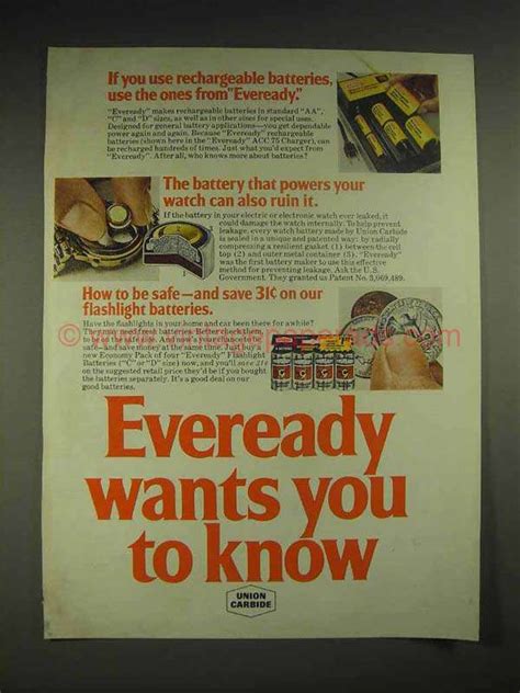 1977 Eveready Rechargeable Batteries Ad-BC0566