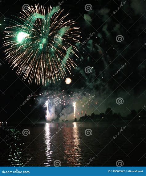 Green fireworks explosion stock photo. Image of independence - 149006342