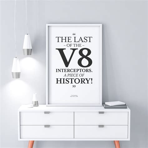 Mad Max 2 Movie Poster Quote 'LAST of the V8 - Etsy Australia | Typography poster quotes, Quote ...