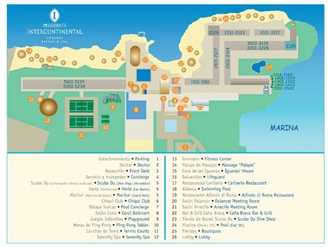 Resort Map | InterContinental Presidente Cozumel | Cozumel, Mexico