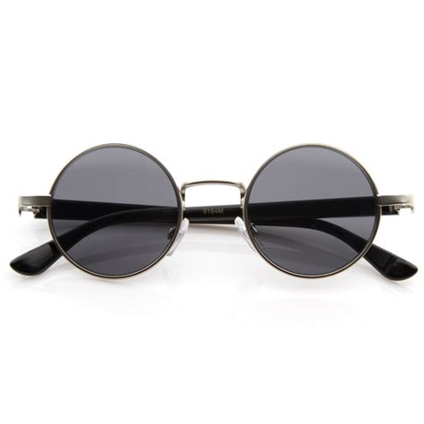 Vintage Steampunk Fashion Small Round Sunglasses - zeroUV