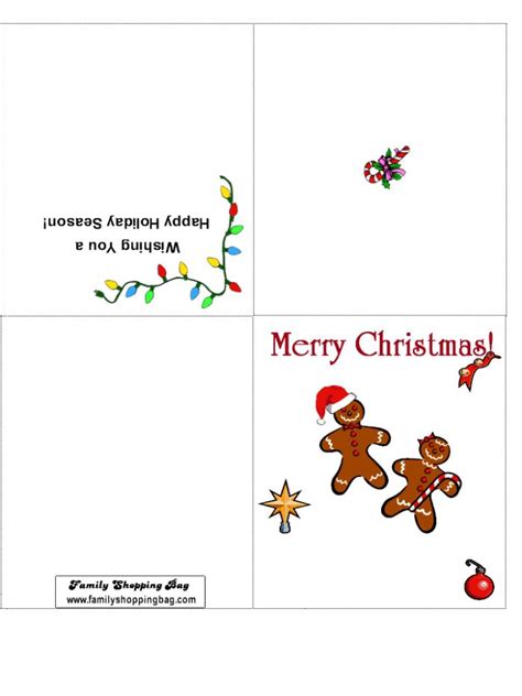 Small Christmas Cards Printable - Calendar Printables