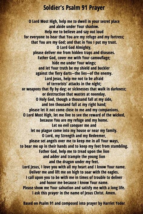 Soldier's Prayer - A Psalm 91 Prayer for Soldiers