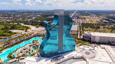 Pictured: The 'iconic' new guitar-shaped Hard Rock hotel that's set to ...