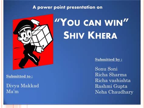 PPT - “You can win” By- Shiv Khera PowerPoint Presentation, free download - ID:2448346