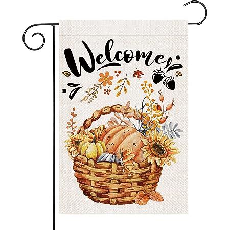 Amazon.com: Sunflower Garden Flags Burlap 12x18 Inch Double Sided Welcome Summer Small Flag Yard ...