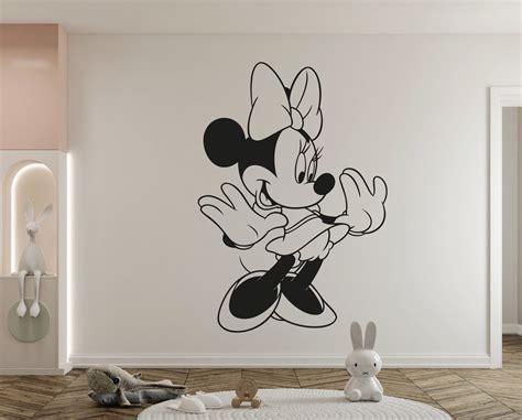 Minnie Mouse Wall Decal/ Kids Wall Decal/ Cartoon Wall Decor - Etsy