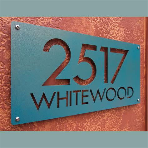 CUSTOM Modern Deluxe Address Sign in Powder Coated Aluminum