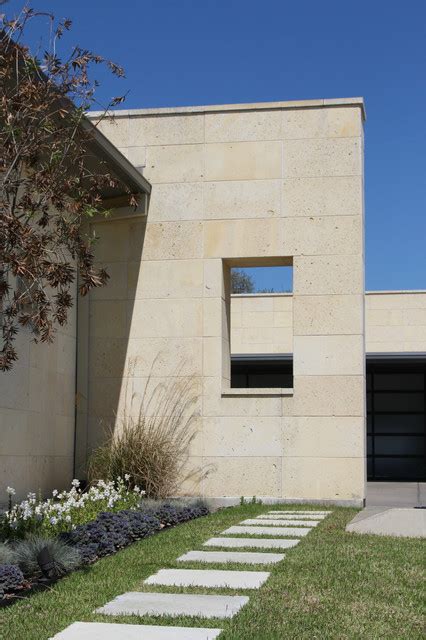 Limestone Wall Cladding - Contemporary - House Exterior - Austin - by ...