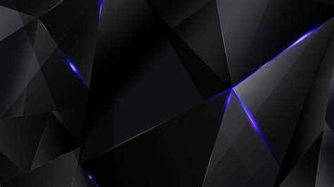 HD wallpaper: dark, blue, 3d, abstract, pattern, triangle shape, multi ...