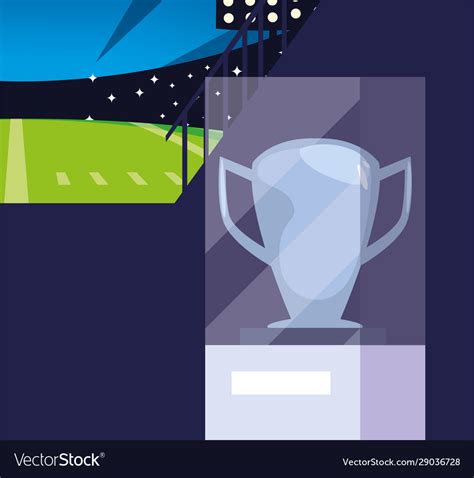 Super bowl trophy design Royalty Free Vector Image